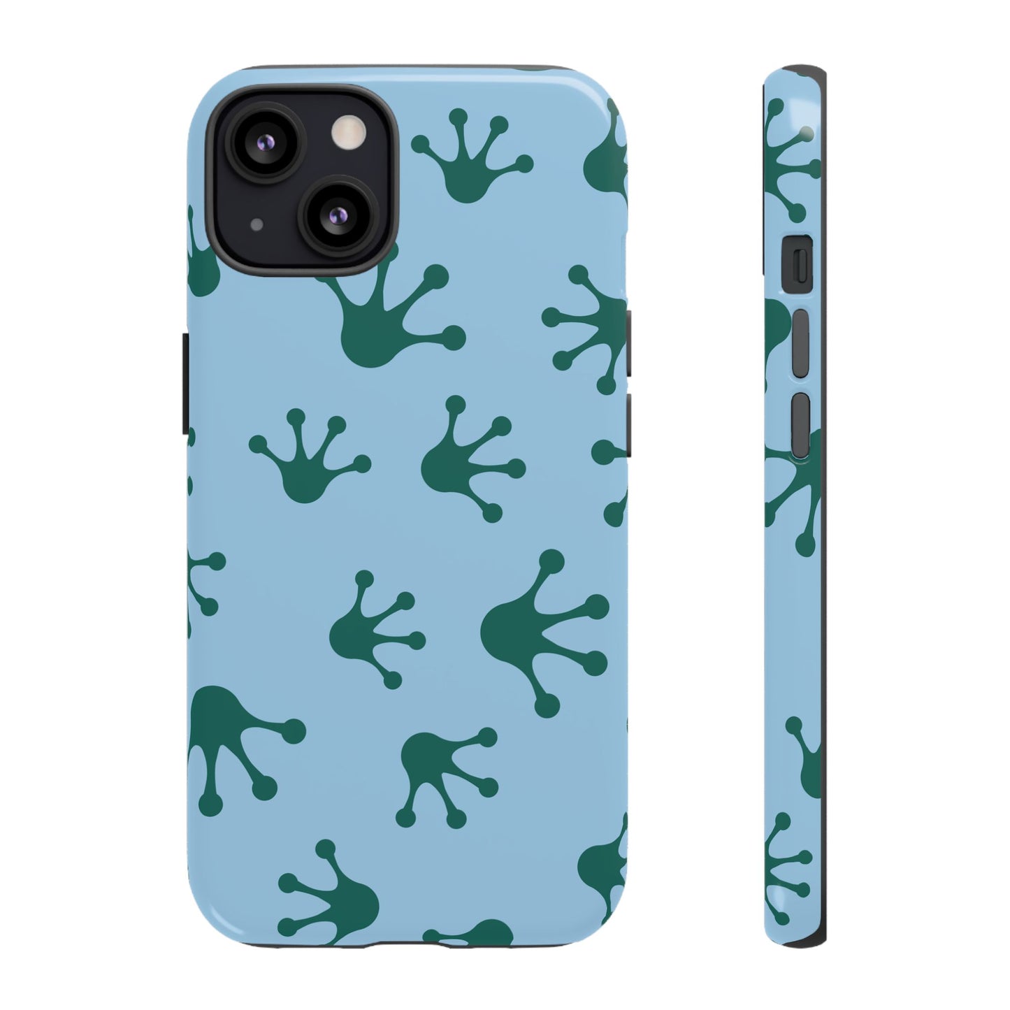 Frog Pattern Phone Case, Tough Cases for Nature Lovers, Unique Gift for Kids, Eco-Friendly Accessories, Stylish Cell Phone Cover, Cute Frog Print Pattern, Artsy Phone Cases