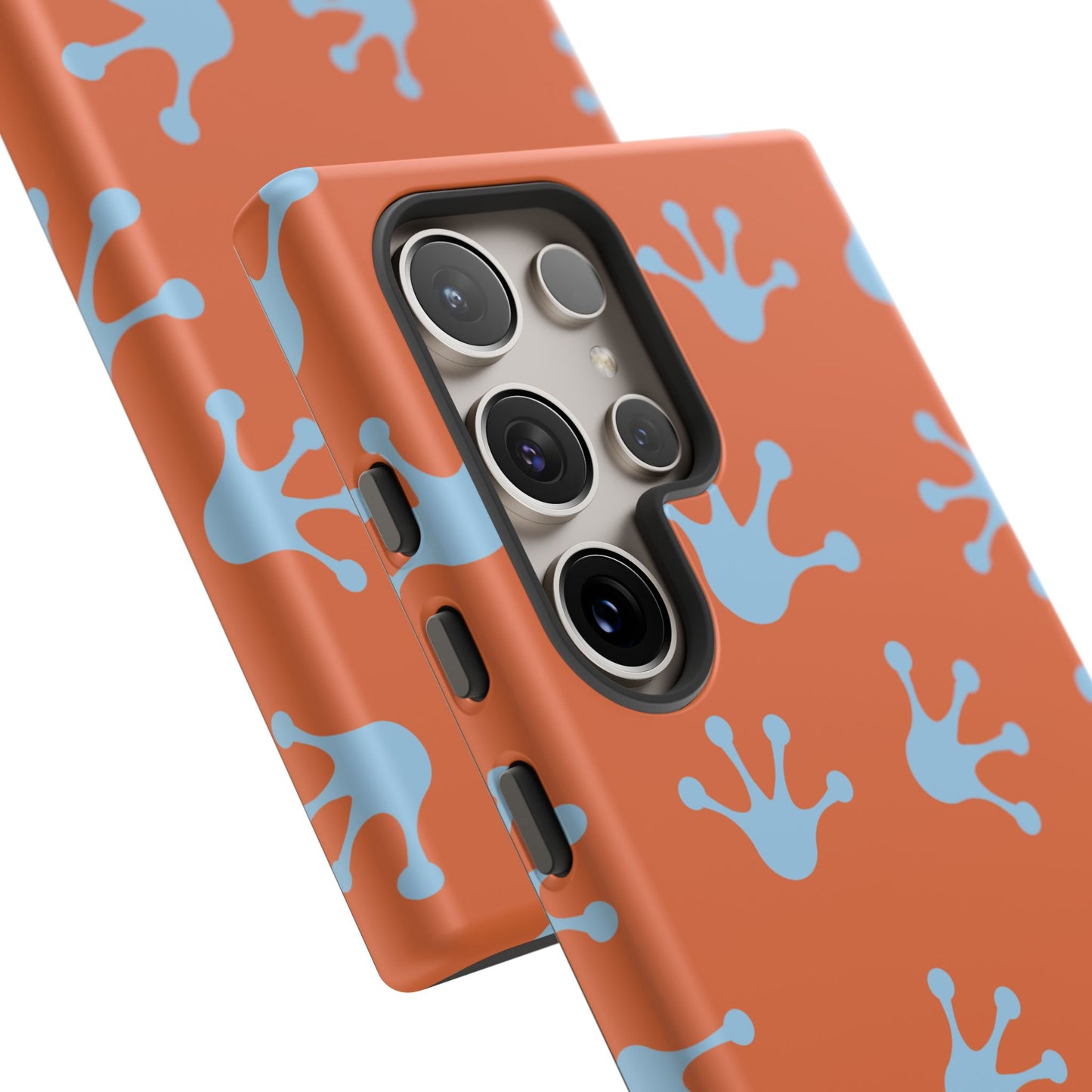 Frog Print Phone Case - Tough Cases, Orange Frog Design, Unique Gift, Fun Accessories, Vibrant Phone Cases, Cool Cases