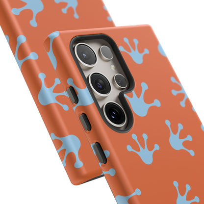 Frog Print Phone Case - Tough Cases, Orange Frog Design, Unique Gift, Fun Accessories, Vibrant Phone Cases, Cool Cases