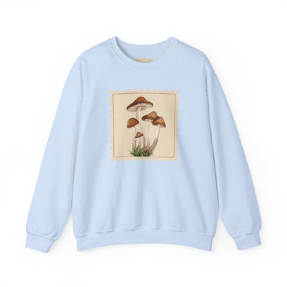 Mushroom Vibes Unisex Crewneck Sweatshirt - Cozy Fashion, Nature Lover Gift, Fall Outfit, Eco-Friendly Style, Perfect for Autumn, Artsy Sweatshirts, Premium, Nature-inspired Crewnecks