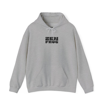 Zen Frog Octopus Unisex Heavy Blend Hooded Sweatshirt, Cozy Graphic Hoodie, Gift for Ocean Lovers, Unique Casual Wear, Relaxed Style