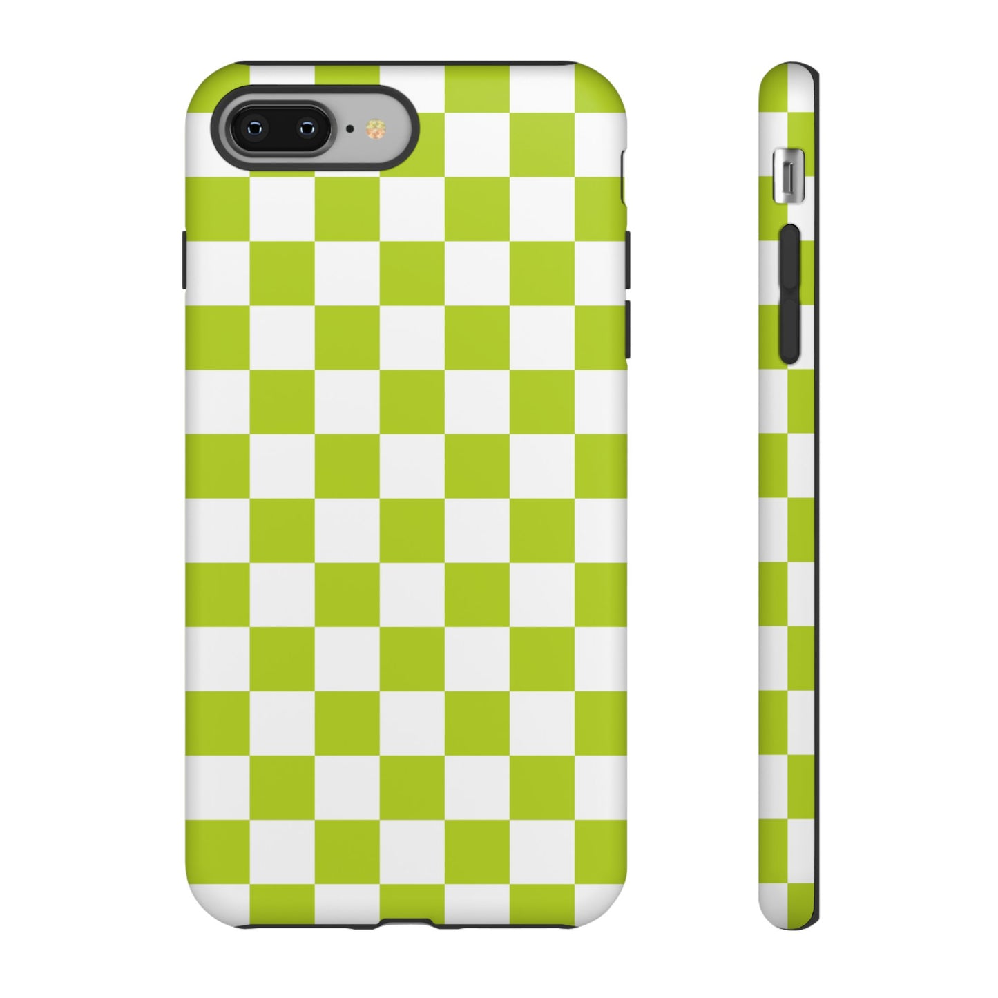 Lively Checker Pattern Phone Case | Tough Cases, Green Checkered Design, Unique Cell Phone Cover, Trendy Accessory, Gift Idea