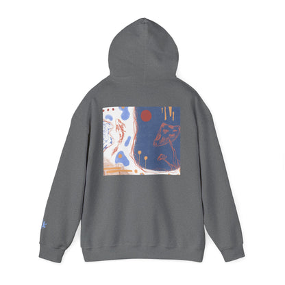 Artistic Unisex Hooded Sweatshirt - Cozy Streetwear for Comfort, Gift for Art Lovers, Perfect for Fall, Casual Style