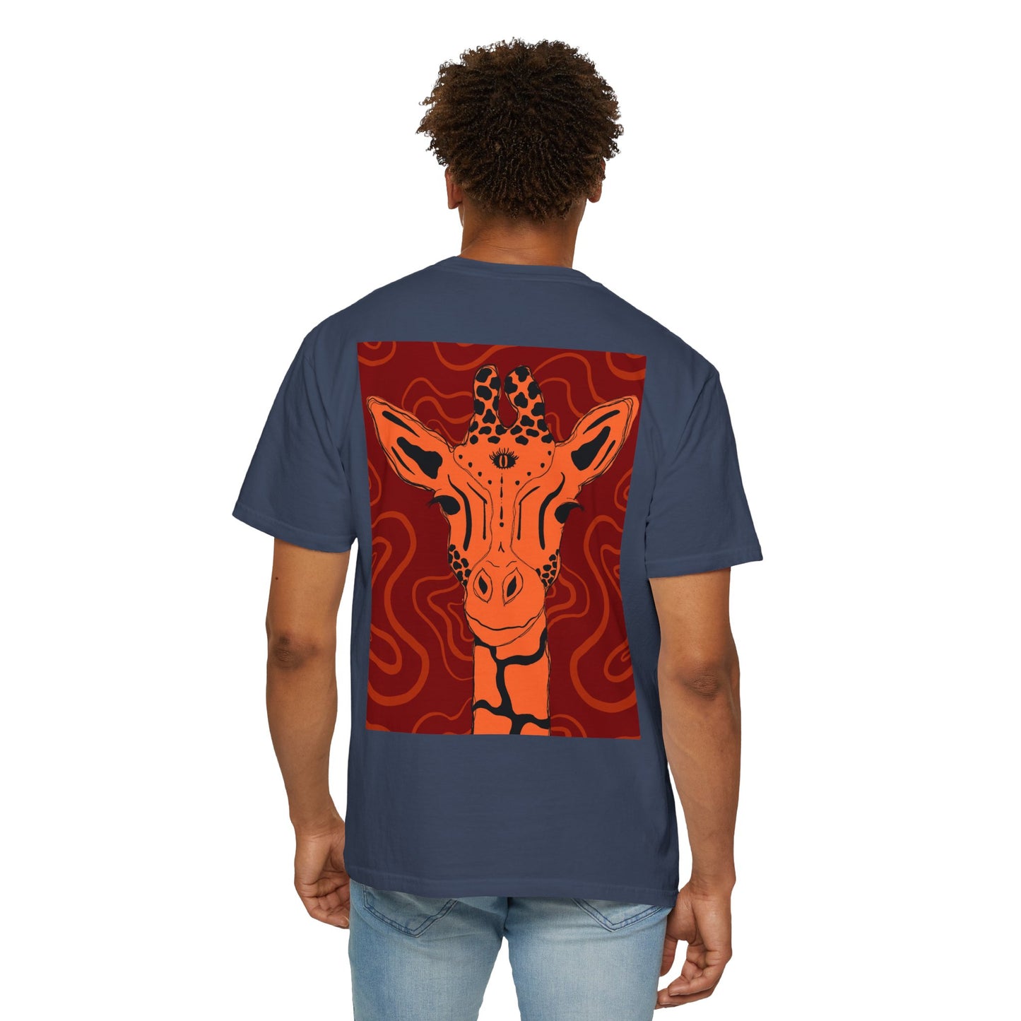 Vibrant Giraffe Graphic Tee, Unisex T-shirt, Gift for Animal Lovers, Casual Wear, Nature-Themed Apparel, Unique Graphic Shirt