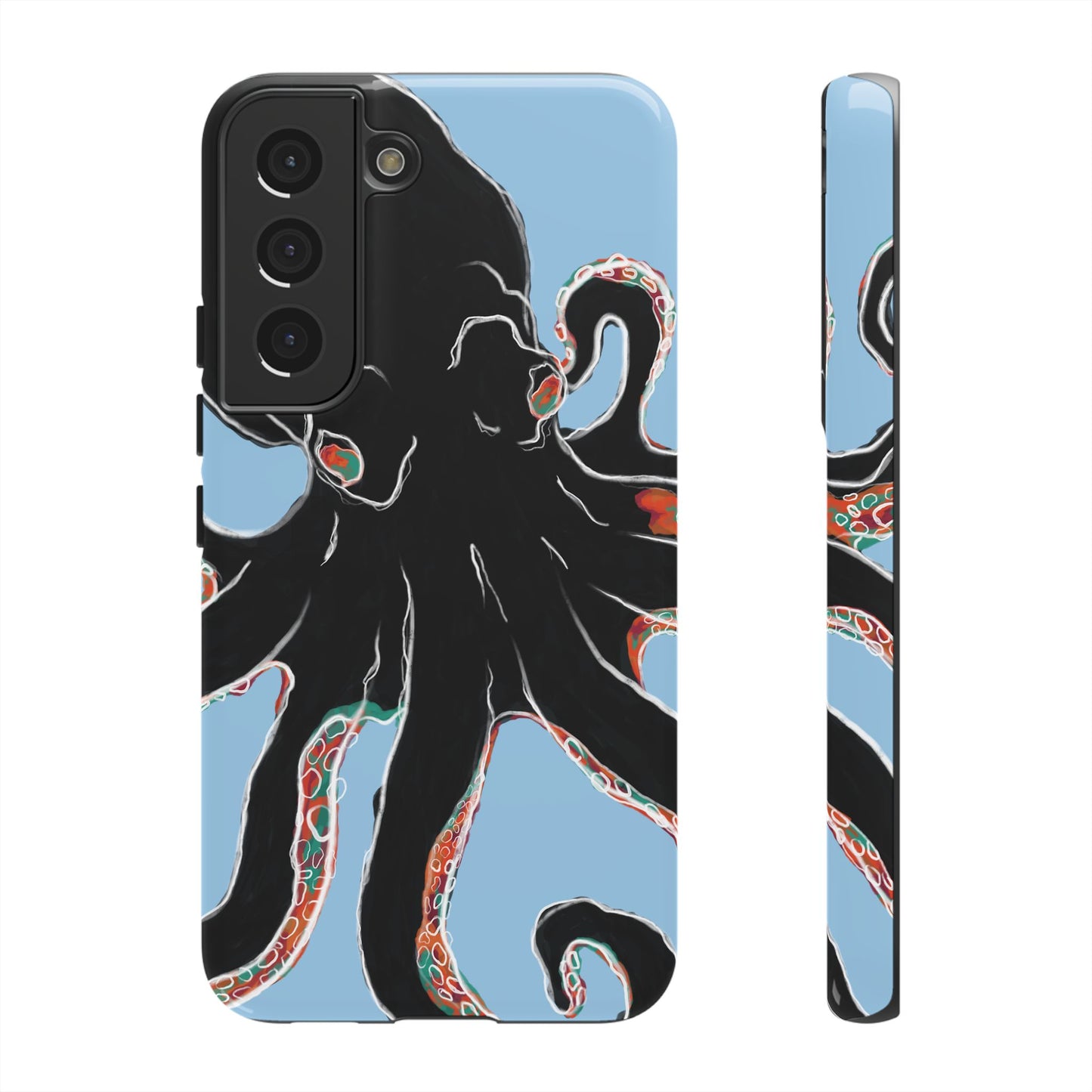 Octopus Tough Phone Case, Sea Creature Design, Ocean Lover Gift, Unique Phone Cover, Underwater Artwork