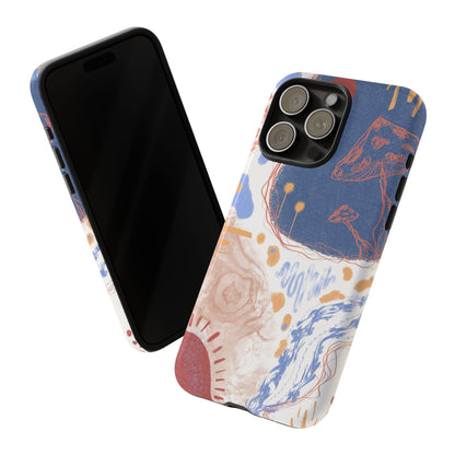 Artistic Phone Case with Abstract Design, Tough Phone Case, Unique Gift, Trendy Accessories, Modern Art Case, Stylish Tech Gear