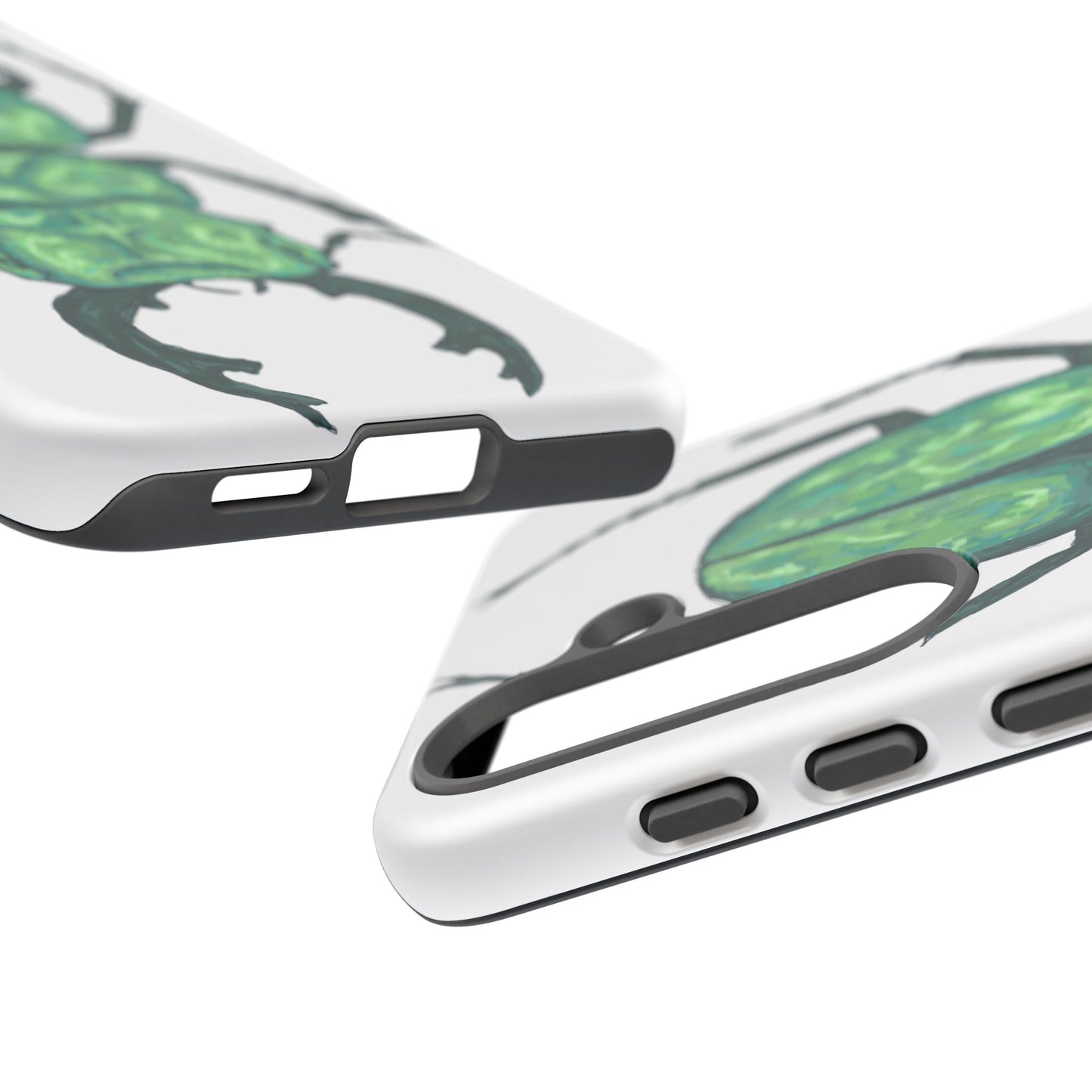 Green Beetle Phone Case - Tough Cases, Insect Lover Gift, Nature Lover Accessory, Unique Phone Cover, Eco-Friendly Design