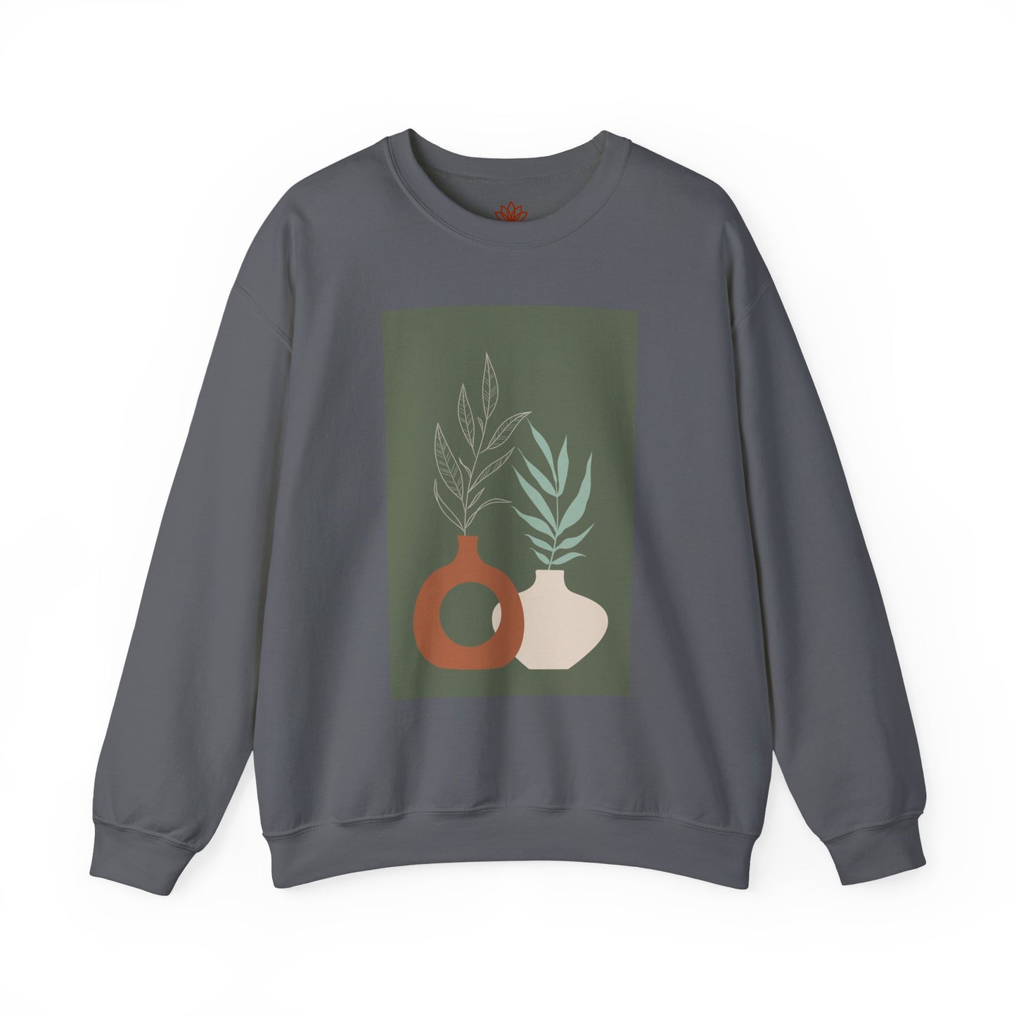 Botanical Minimalist Crewneck Sweatshirt, Cozy Unisex Pullover, Nature-Inspired Gift, Fall Fashion, Comfortable Layering Piece