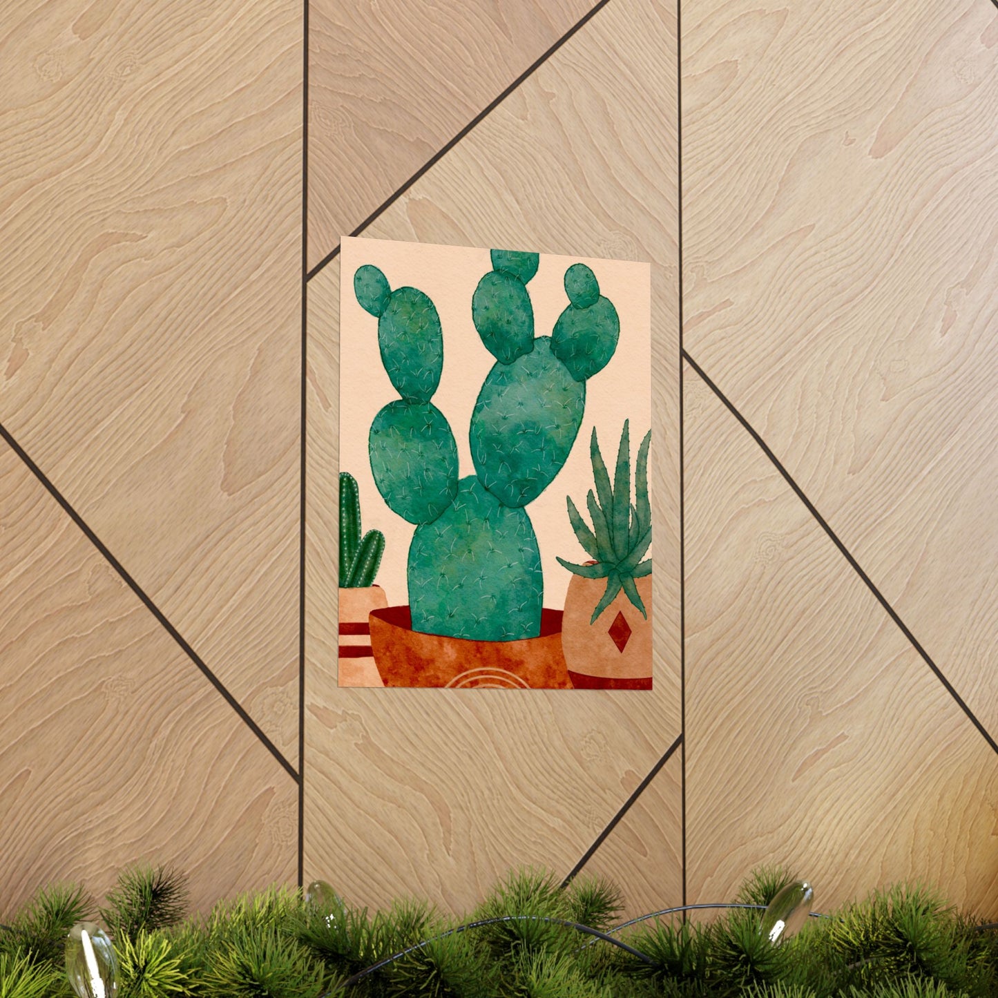 Cactus Art Print, Matte Vertical Posters, Botanical Decor, Green Home Art, Nature Wall Art, Gifts for Plant Lovers