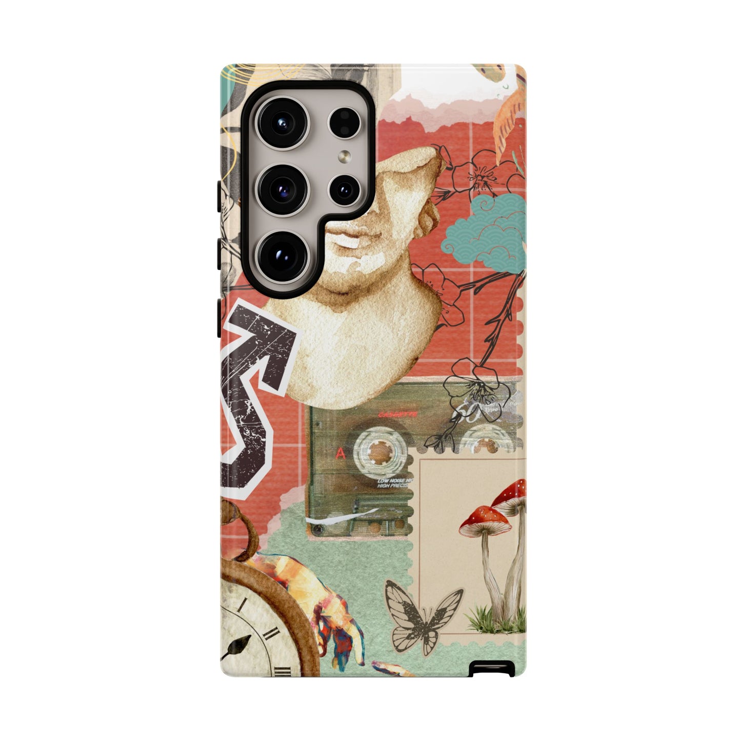 Artistic iPhone Case, Tough Cases with Vintage Design, Unique Phone Cover, Gift for Art Lovers, Protective Case for All Occasions, Vintage Collage Art