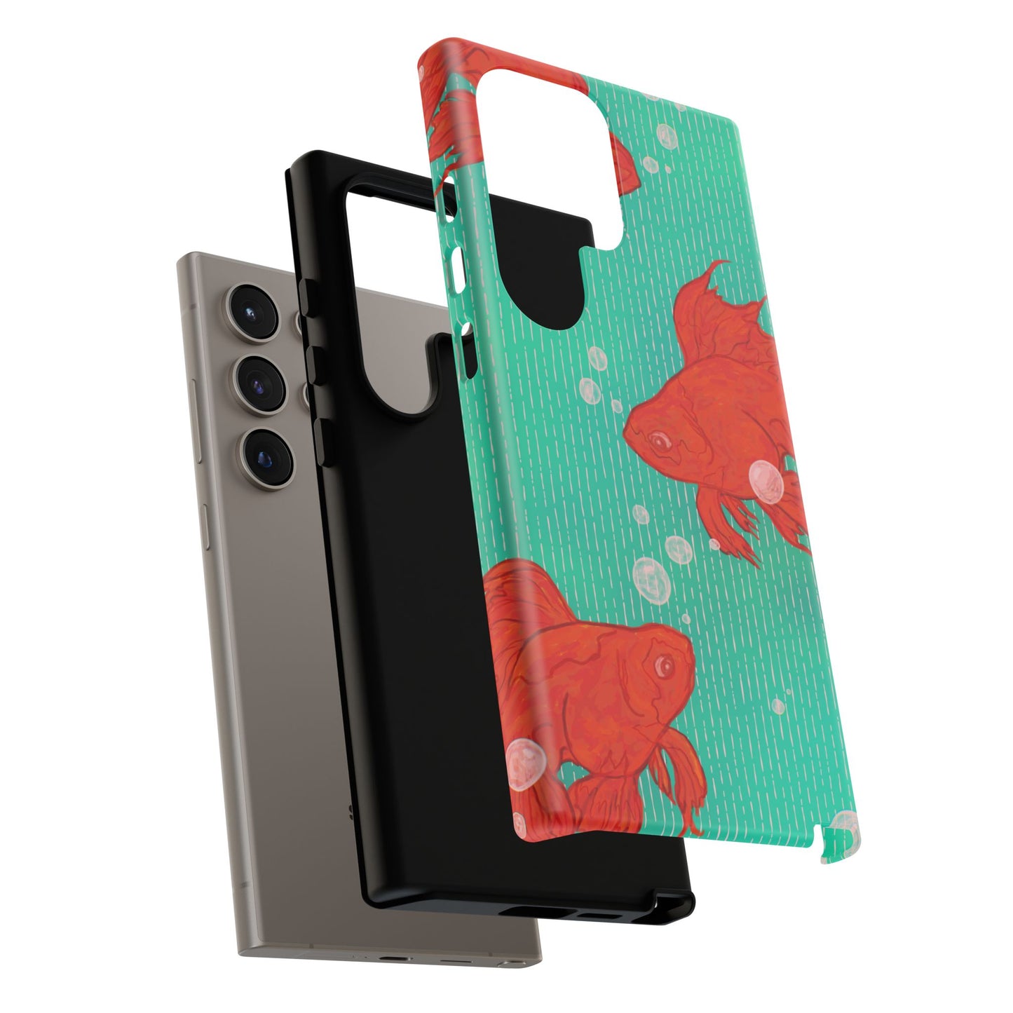 Vibrant Goldfish Phone Case, Colorful iPhone Cover, Ocean Vibe Accessory, Unique Gift for Fish Lovers, Cute Phone Cases