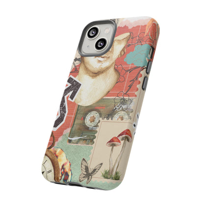 Artistic iPhone Case, Tough Cases with Vintage Design, Unique Phone Cover, Gift for Art Lovers, Protective Case for All Occasions, Vintage Collage Art