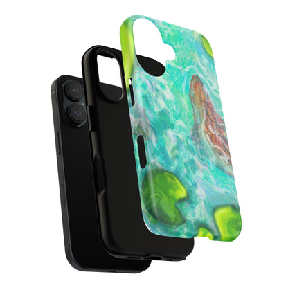 Watercolor Phone Case, Nature Lover Gift, Tough Phone Cover, Phone Accessory, Unique Design for Spring/Summer, Lily Pad, Fish Pond