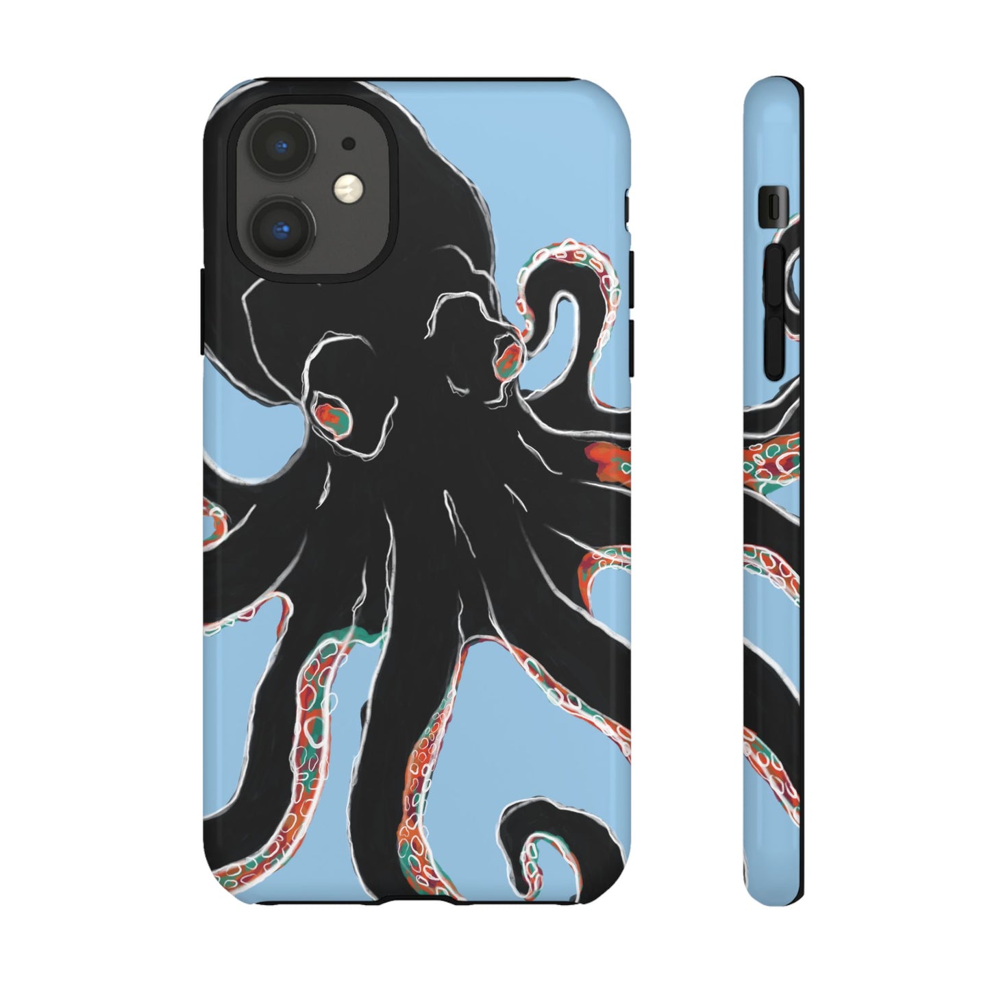 Octopus Tough Phone Case, Sea Creature Design, Ocean Lover Gift, Unique Phone Cover, Underwater Artwork