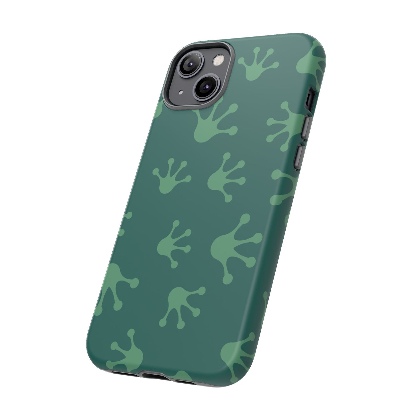 Frog Print Phone Case, Nature Lover Gift, Eco-Friendly Cover, Fun Green Design, Unique Frog Accessories