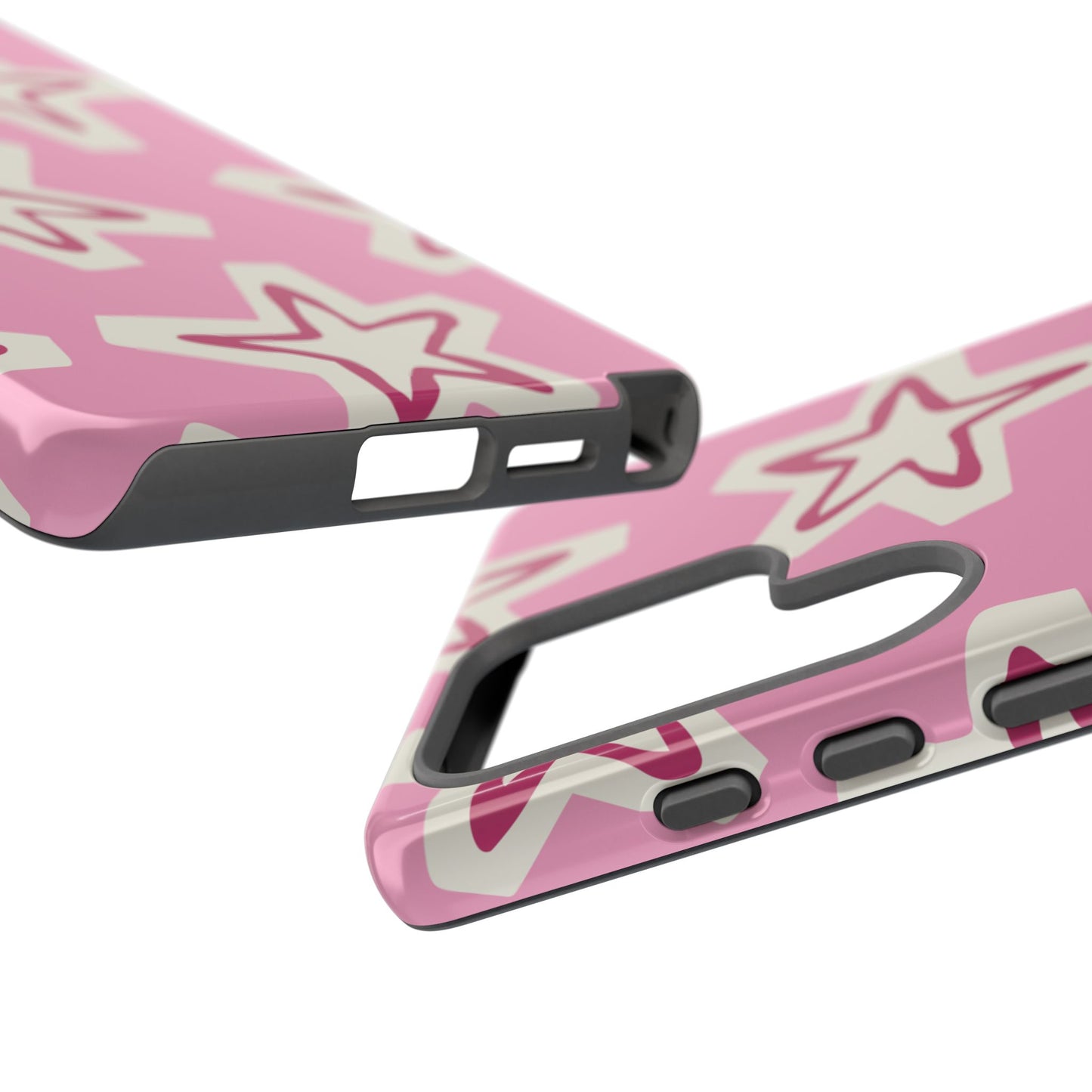 Starry Pink Phone Case | Tough Cases for Trendy Protection, Cute Gift, Fun Design, Holiday Match, Everyday Use