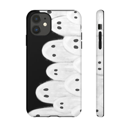 Painted Ghosts Phone Case | Ghostly Tough Phone Case for Spooky Style, Halloween Gift, Phone Cover, Ghost Theme, Unique Accessory, Spooky Season, Viral Painted Ghosts Inspired Design