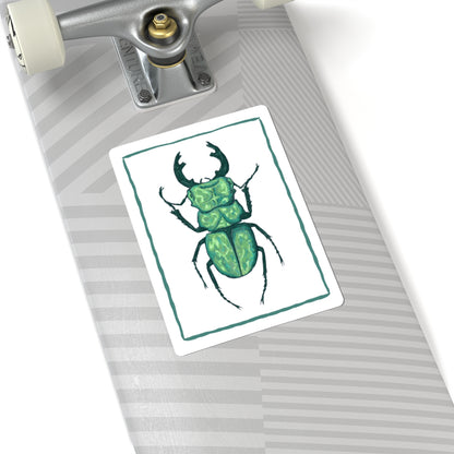Eclectic Beetle Kiss-Cut Stickers, Nature Lover Decor, Creepy-Crawly Gifts, Fun Laptop Accessories, Artistic Bug Art, Unique Decor