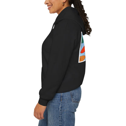 Serene Adventure Hoodie with Lotus Design, Eco-Friendly Sweatshirt for Outdoors, Yoga, Surfing, Beach Days, Mindfulness, Gift for Her, Gift for Him, Kayak Sweatshirt, Outdoor Designs
