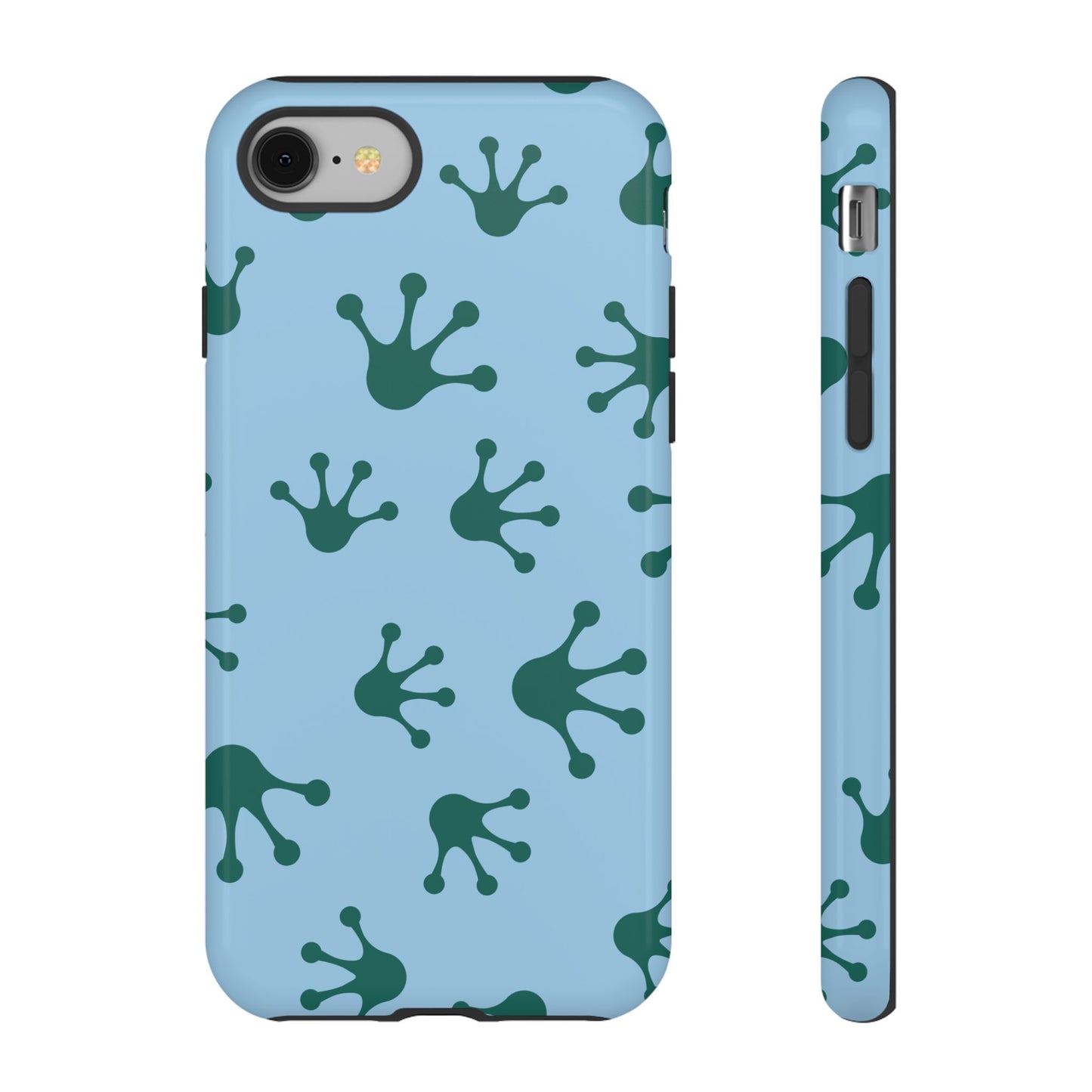 Frog Pattern Phone Case, Tough Cases for Nature Lovers, Unique Gift for Kids, Eco-Friendly Accessories, Stylish Cell Phone Cover, Cute Frog Print Pattern, Artsy Phone Cases