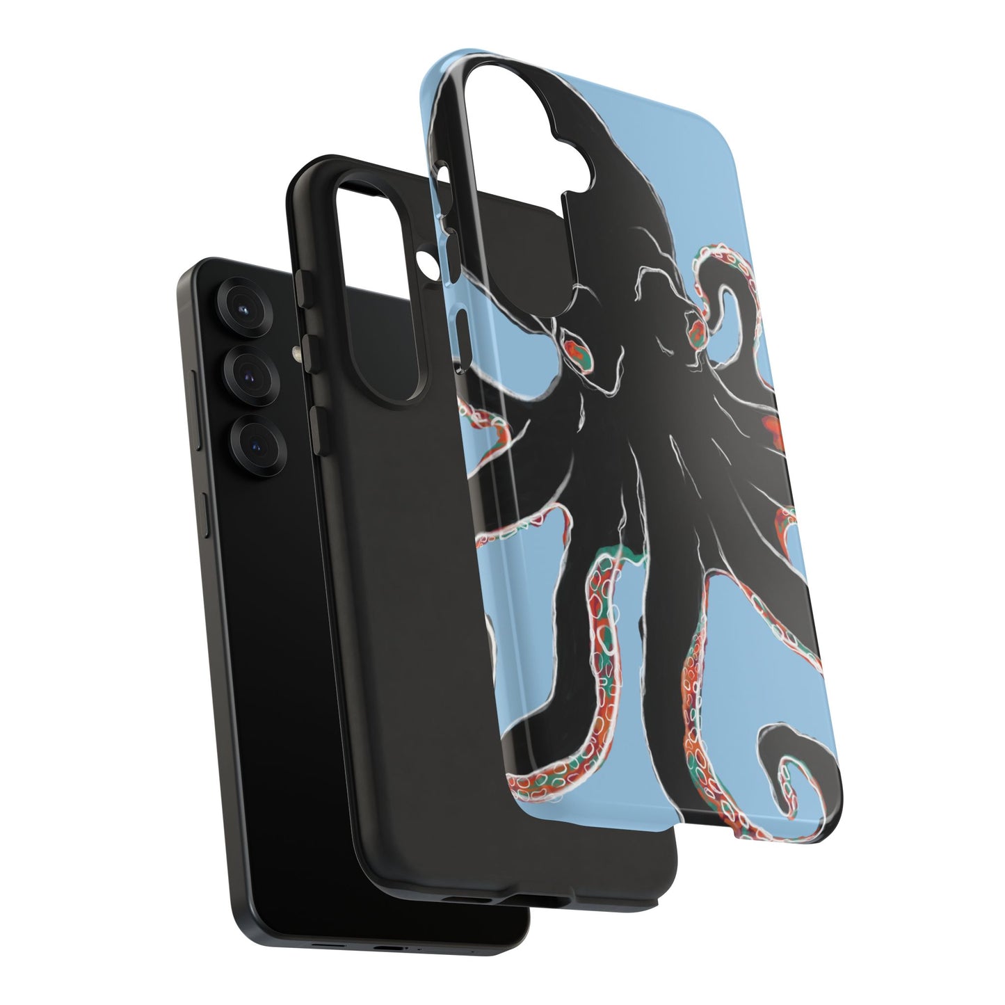 Octopus Tough Phone Case, Sea Creature Design, Ocean Lover Gift, Unique Phone Cover, Underwater Artwork