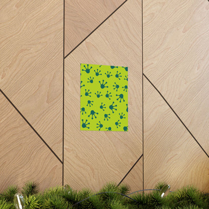 Colorful Frog Splash Vertical Posters, Whimsical Home Decor, Kids Room Art, Nursery Wall Art, Eco-Friendly Prints