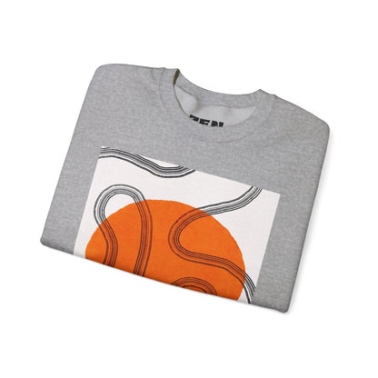 Retro Abstract Art Crewneck Sweatshirt, Cozy Graphic Pullover, Unisex Casualwear, Perfect Gift for Art Lovers, Fall Fashion Essential, Gift for Him, Gift for Her