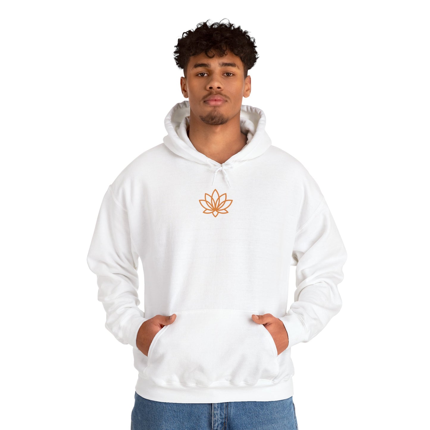 Serene Adventure Hoodie with Lotus Design, Eco-Friendly Sweatshirt for Outdoors, Yoga, Surfing, Beach Days, Mindfulness, Gift for Her, Gift for Him, Kayak Sweatshirt, Outdoor Designs
