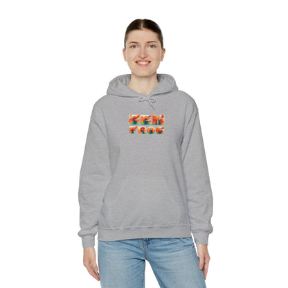 Vibrant Unisex Hoodie with Zen Frog and Snake Design, Cool Gift for Nature Lovers, Casual Wear for All Occasions, Gift for Her, Cool Hoodies