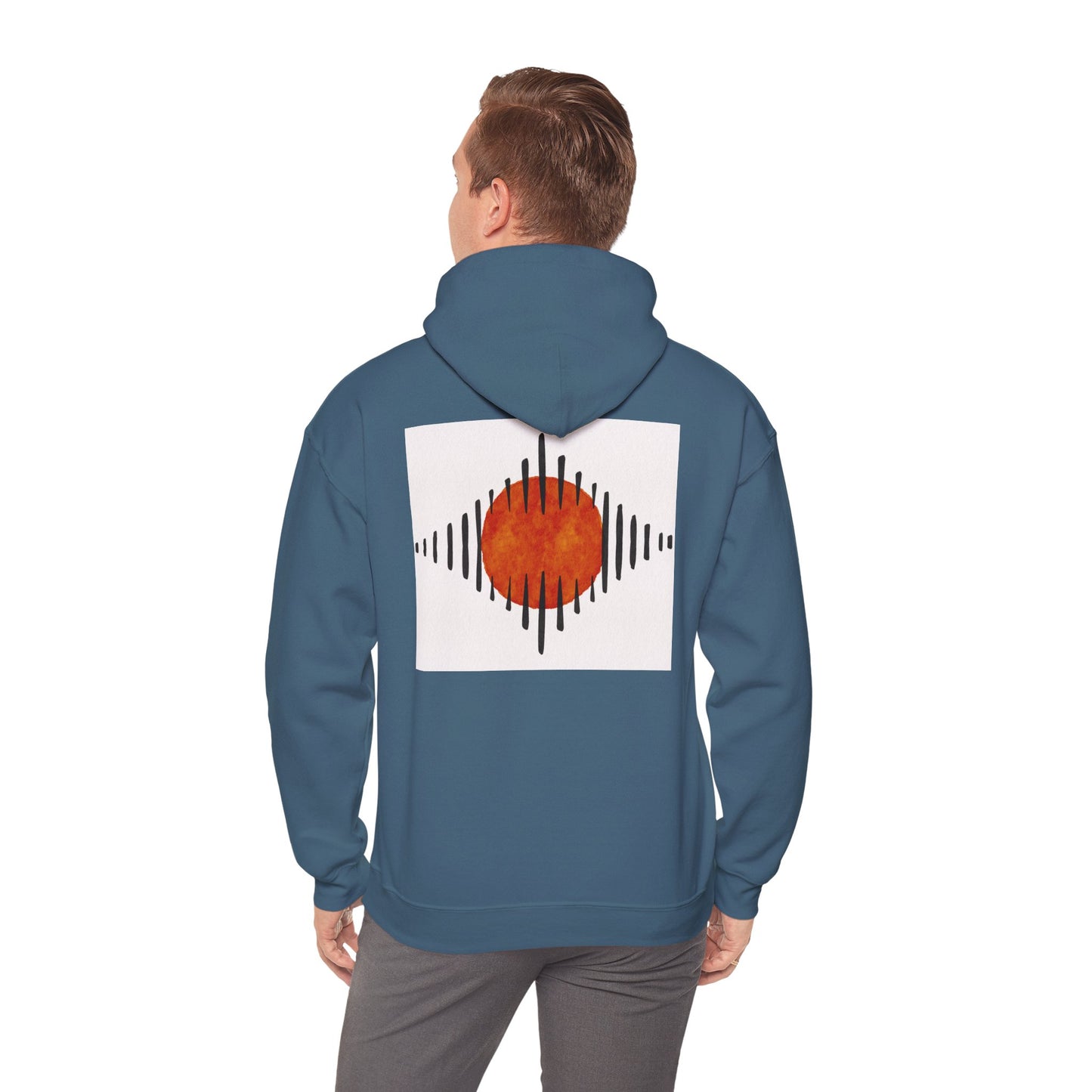 Lotus & Sunset Unisex Hoodie, Cozy Sweatshirt, Relaxed Fit Hoodie, Spiritual Gift, Casual Wear, Mindfulness Apparel, Gift for Him, Gift for Her, Autumn Fall