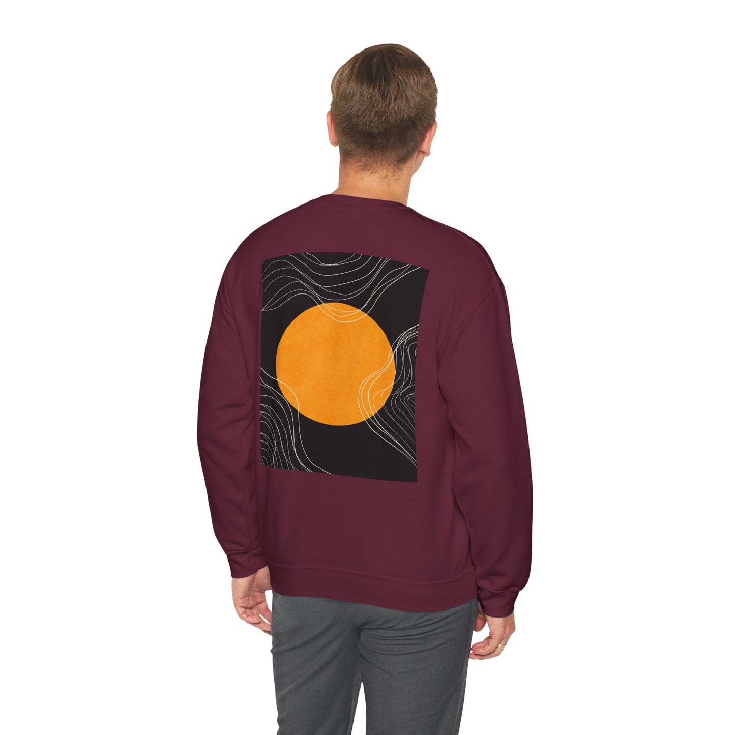 Sunset Wave Unisex Heavy Blend™ Crewneck Sweatshirt | Cozy, Relaxed, Casual Wear, Gift for Her, Gift for Him, Yoga, Meditation