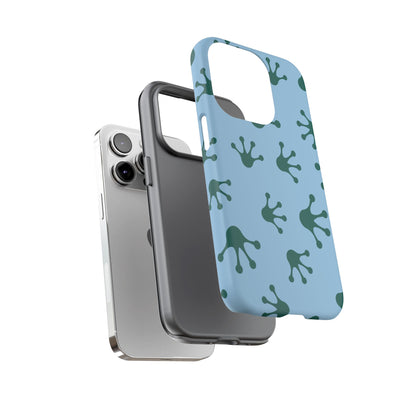 Frog Pattern Phone Case, Tough Cases for Nature Lovers, Unique Gift for Kids, Eco-Friendly Accessories, Stylish Cell Phone Cover, Cute Frog Print Pattern, Artsy Phone Cases