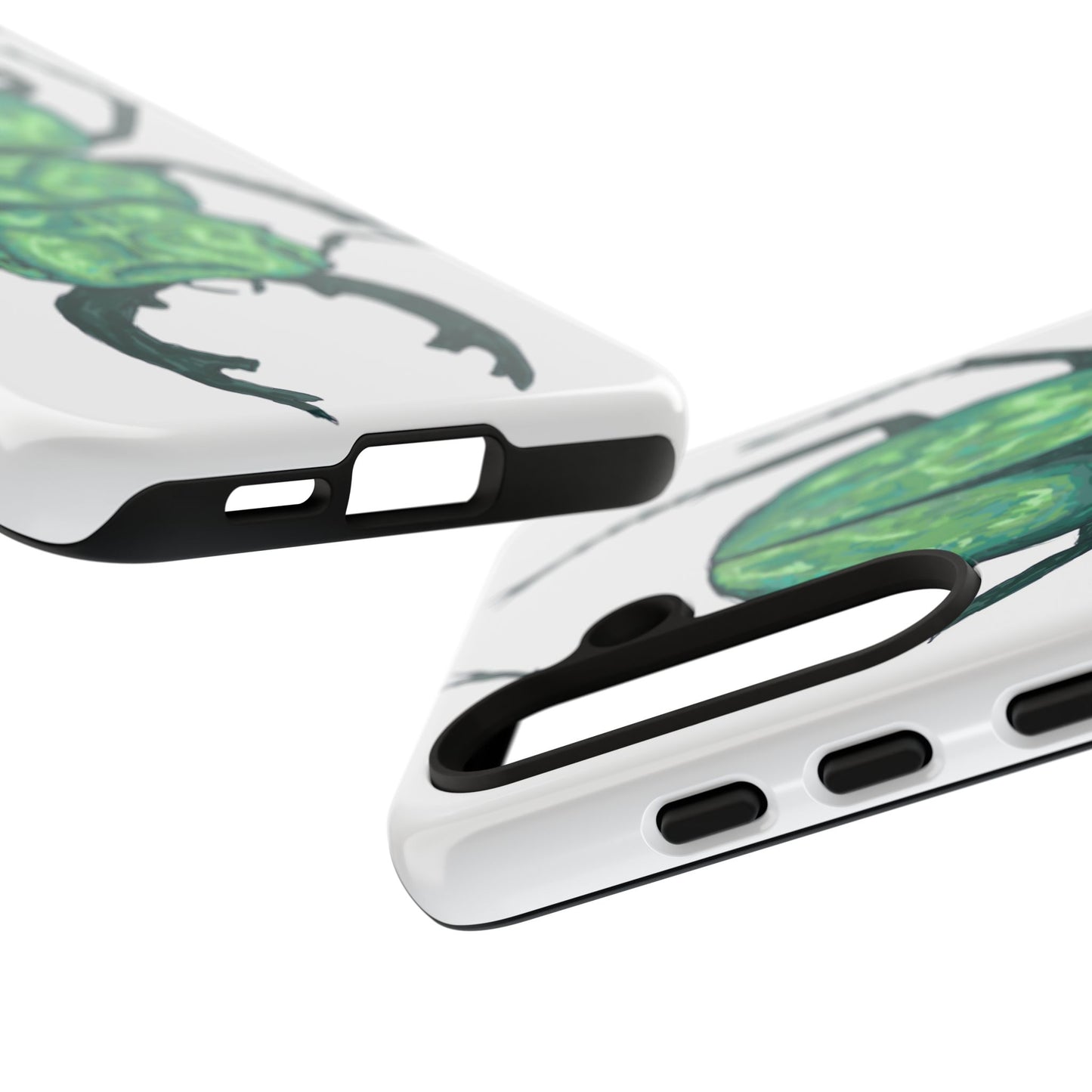 Green Beetle Phone Case - Tough Cases, Insect Lover Gift, Nature Lover Accessory, Unique Phone Cover, Eco-Friendly Design