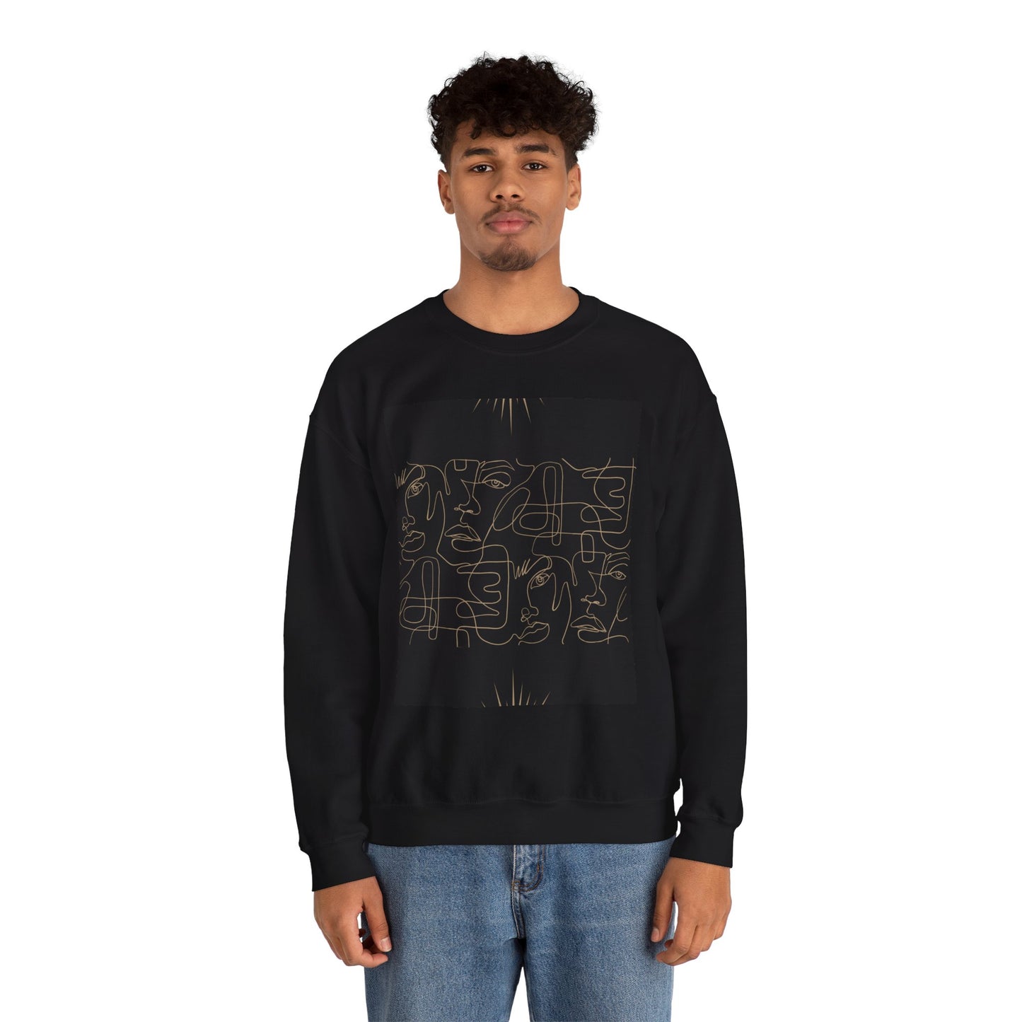Stylish Unisex Crewneck Sweatshirt - Modern Art Design, Cozy Gift for Him/Her, Perfect for Fall, Casual Wear, Art Lovers, Abstract, Minimalist, Autumn Vibes