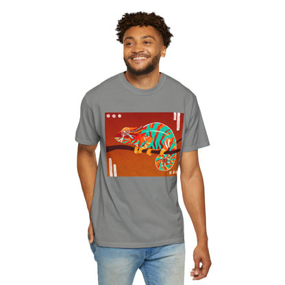 Vibrant Chameleon T-Shirt | Eco-friendly Fashion Tee, Unisex Graphic Tee, Animal Lover Shirt, Gift for Nature Enthusiasts