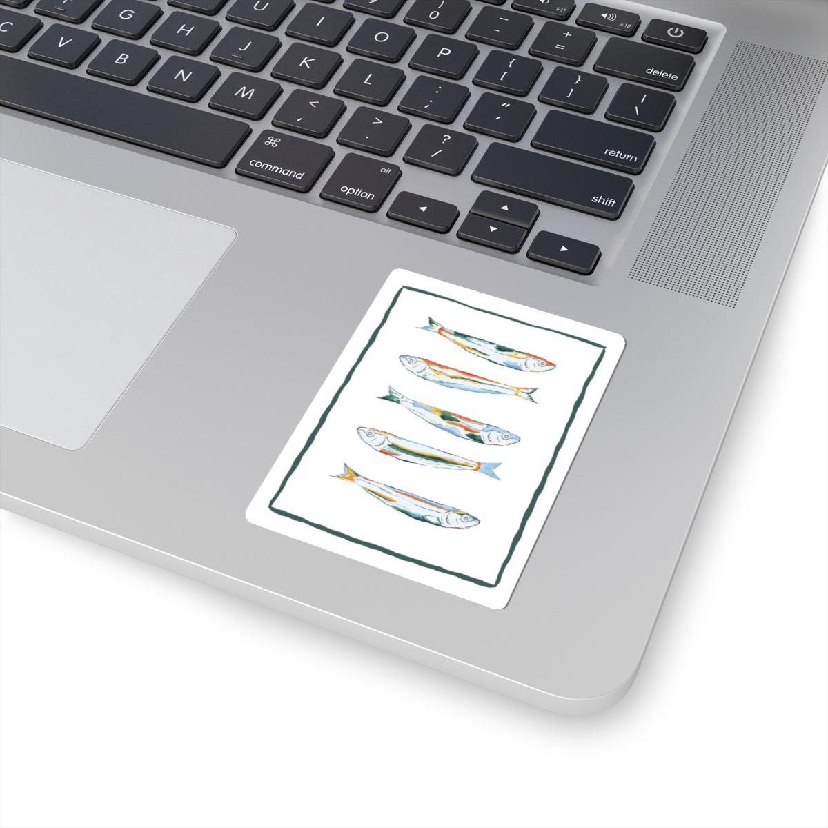 Artistic Fish Kiss-Cut Stickers, Ocean Decor, Laptop Stickers, Unique Gift, Aquatic Aesthetic, Watercolor Design, Cute Stickers, Fish Sticker, Quirky Fun Stickers