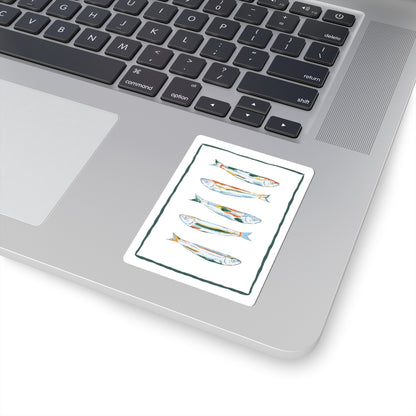 Artistic Fish Kiss-Cut Stickers, Ocean Decor, Laptop Stickers, Unique Gift, Aquatic Aesthetic, Watercolor Design, Cute Stickers, Fish Sticker, Quirky Fun Stickers