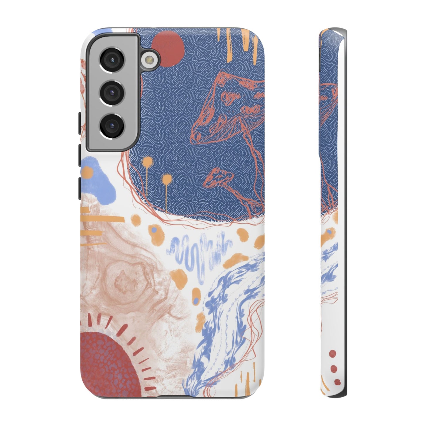 Artistic Phone Case with Abstract Design, Tough Phone Case, Unique Gift, Trendy Accessories, Modern Art Case, Stylish Tech Gear