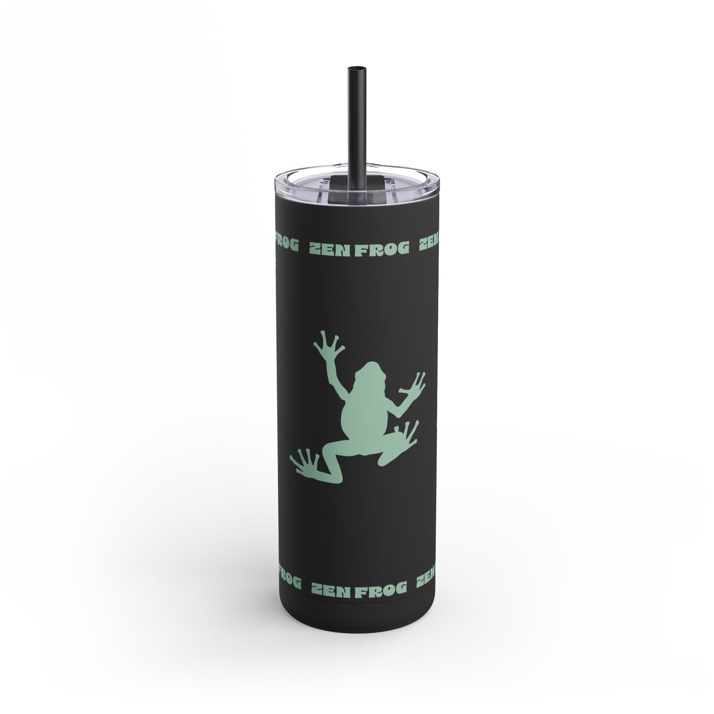 Zen Frog Skinny Tumbler, 20oz - Unique Drinkware for Nature Lovers, Eco-friendly Gift, Travel Cup, Summer Hydration, Stylish Reusable Cup