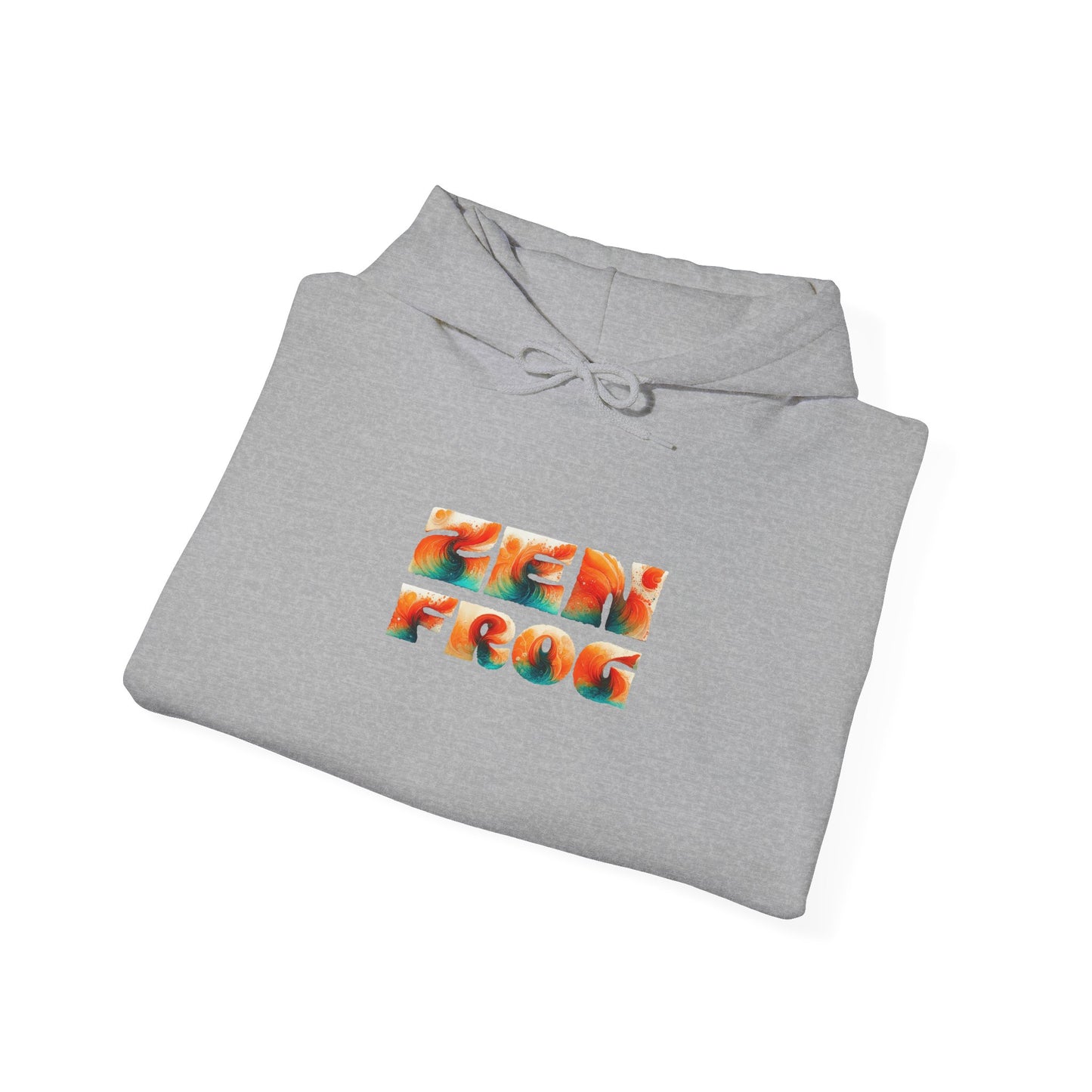 Vibrant Unisex Hoodie with Zen Frog and Snake Design, Cool Gift for Nature Lovers, Casual Wear for All Occasions, Gift for Her, Cool Hoodies