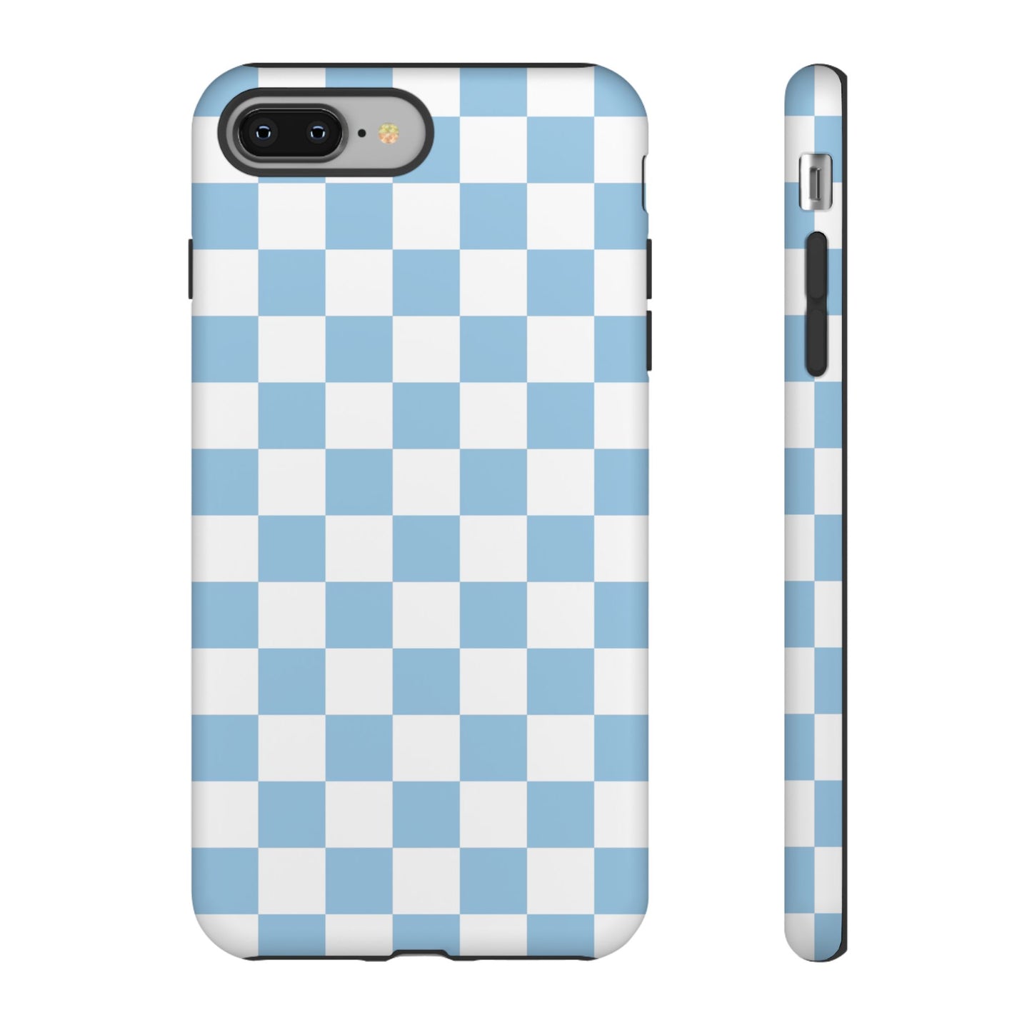 Blue Checkered Phone Case, Tough Phone Cover, Stylish Mobile Protector, Unique Gift for Him/Her, Trendy Accessories for Holidays