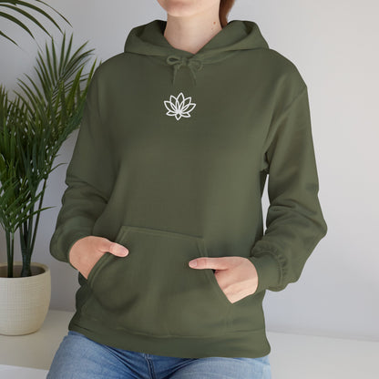 Lotus Flower Unisex Hoodie: Cozy Sweatshirt, Gift for Yoga Lovers, Meditation Apparel, Casual Streetwear, Nature-Inspired Wear, Artsy Collage, Cool Crewnecks