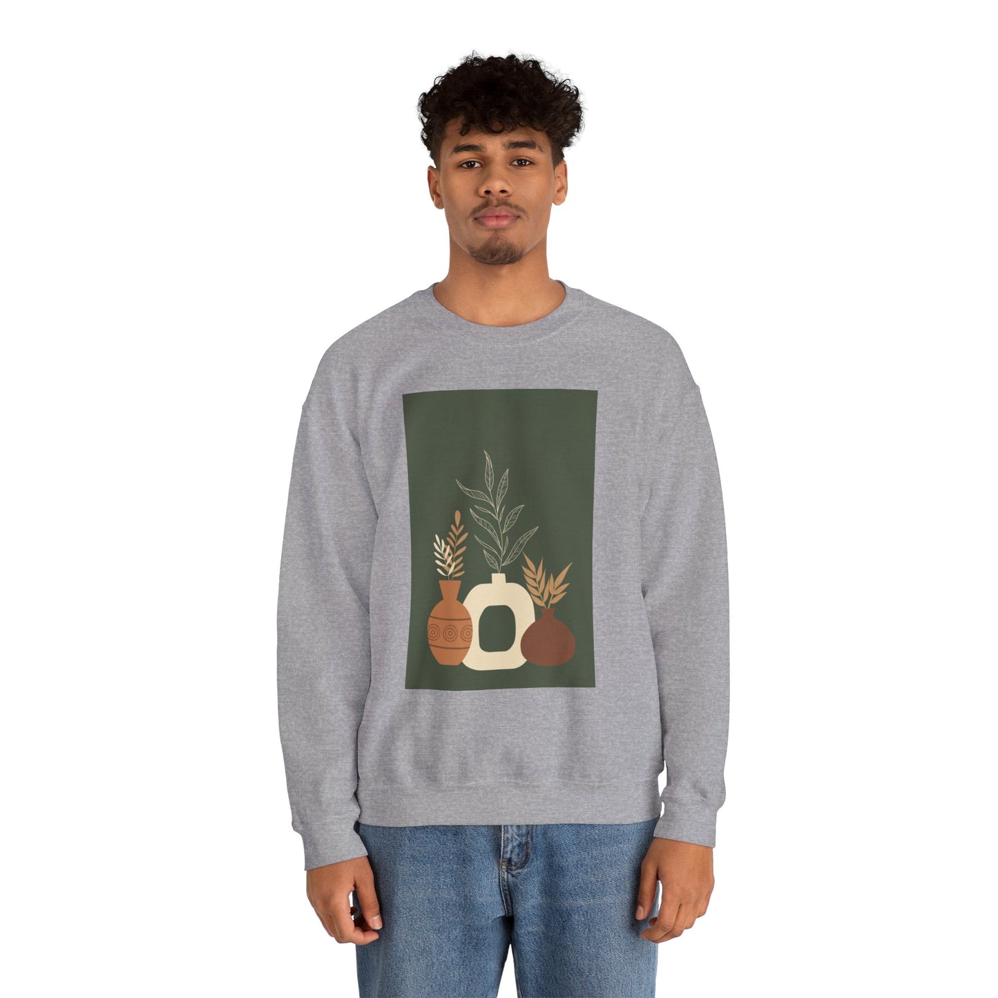 Fall-Inspired Botanical Crewneck Sweatshirt, Cozy Sweatshirt for Women, Warm Unisex Sweater, Autumn Gift,  Plant Lover Apparel