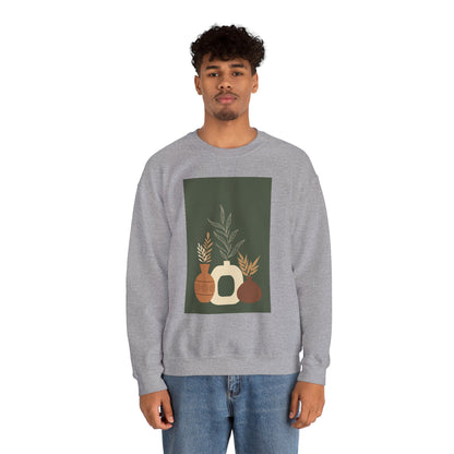 Fall-Inspired Botanical Crewneck Sweatshirt, Cozy Sweatshirt for Women, Warm Unisex Sweater, Autumn Gift,  Plant Lover Apparel