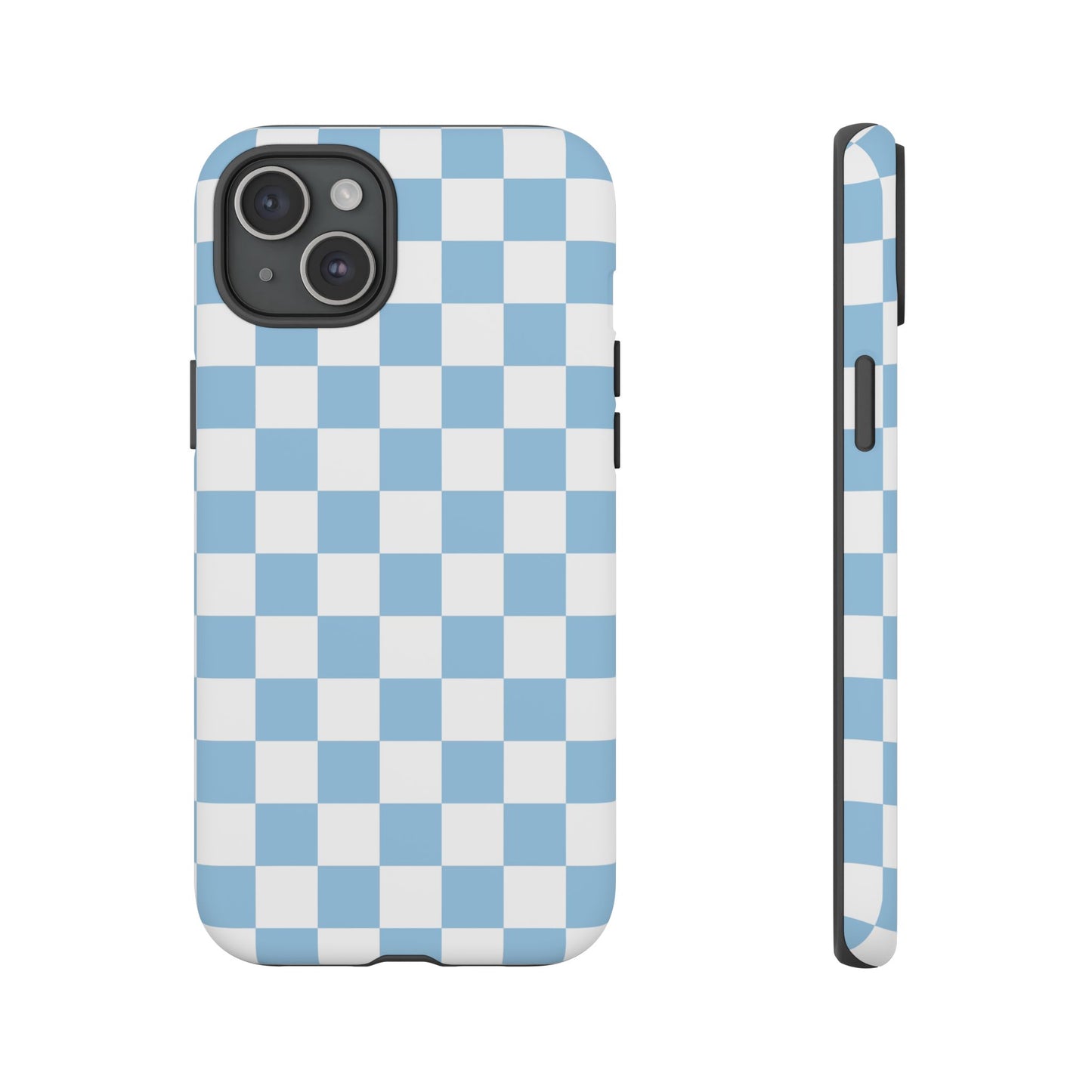 Blue Checkered Phone Case, Tough Phone Cover, Stylish Mobile Protector, Unique Gift for Him/Her, Trendy Accessories for Holidays