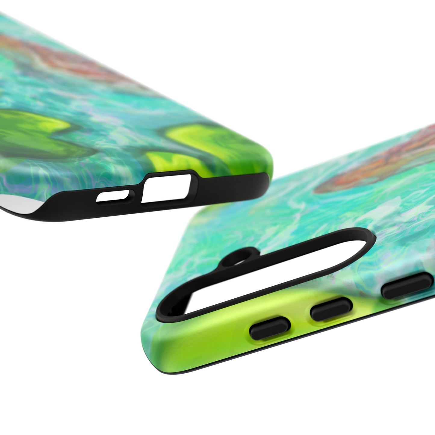 Watercolor Phone Case, Nature Lover Gift, Tough Phone Cover, Phone Accessory, Unique Design for Spring/Summer, Lily Pad, Fish Pond