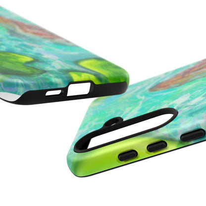 Watercolor Phone Case, Nature Lover Gift, Tough Phone Cover, Phone Accessory, Unique Design for Spring/Summer, Lily Pad, Fish Pond