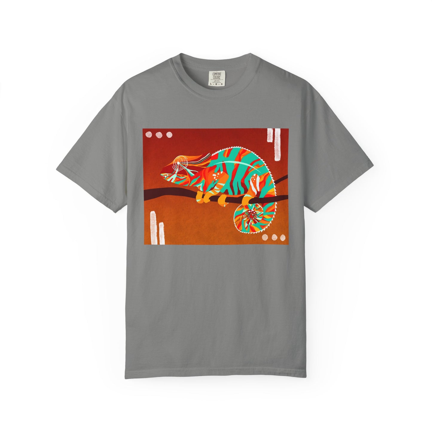 Vibrant Chameleon T-Shirt | Eco-friendly Fashion Tee, Unisex Graphic Tee, Animal Lover Shirt, Gift for Nature Enthusiasts