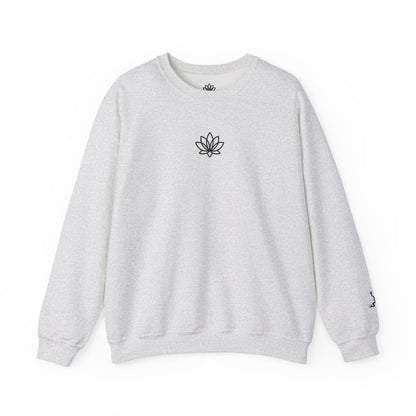Lotus Flower Unisex Crewneck Sweatshirt, Cozy Sweatshirt, Flower Sweatshirt, Gift for Her, Casual Wear, Spring Fashion