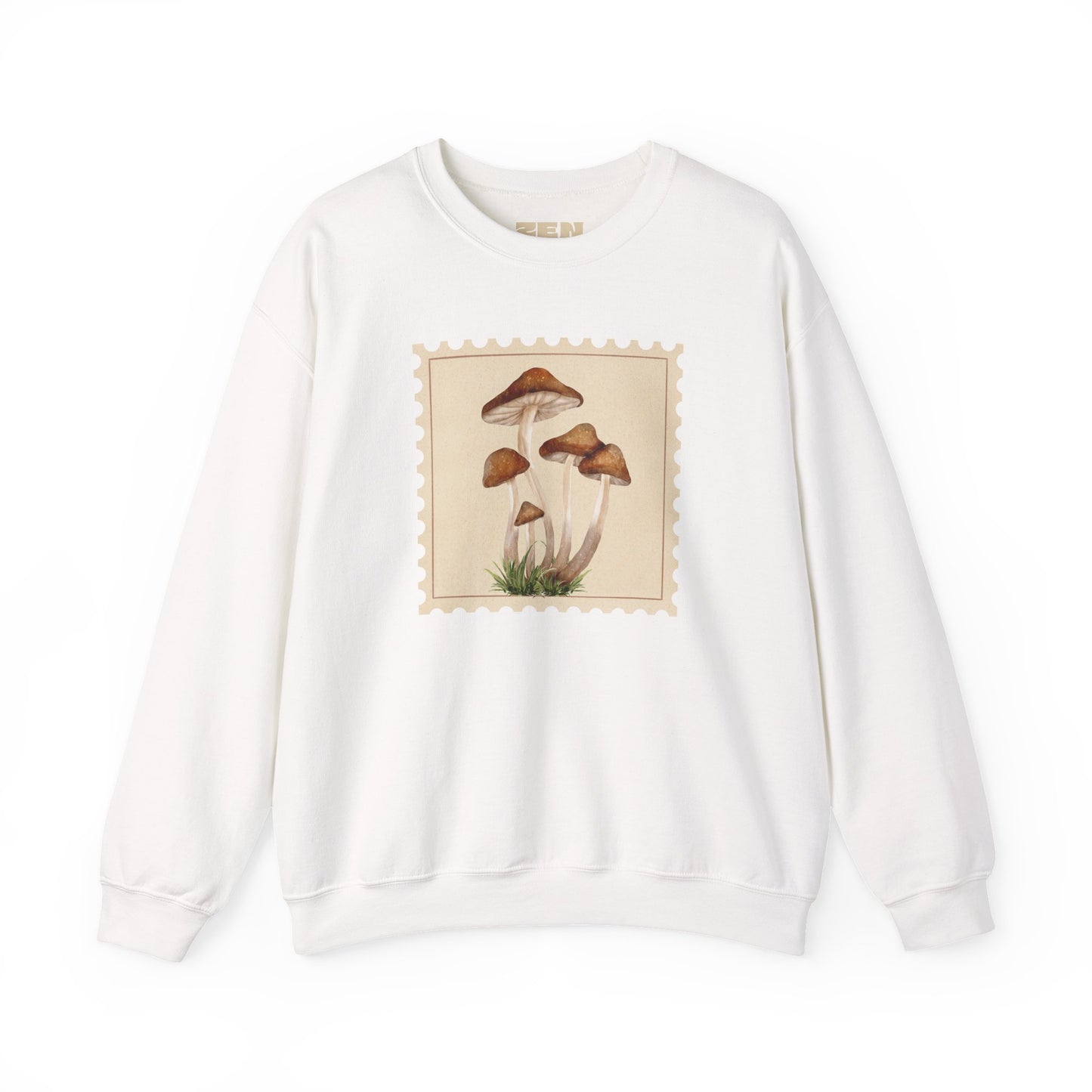 Mushroom Vibes Unisex Crewneck Sweatshirt - Cozy Fashion, Nature Lover Gift, Fall Outfit, Eco-Friendly Style, Perfect for Autumn, Artsy Sweatshirts, Premium, Nature-inspired Crewnecks